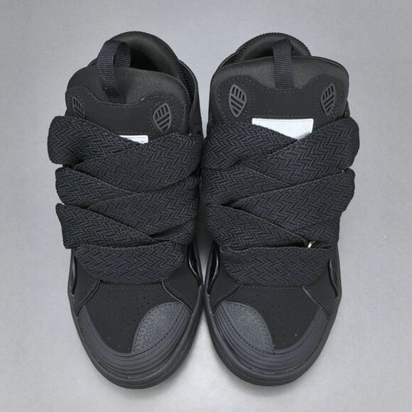 Lanvin Other - Lanvin Lace-Up Textured Sneakers Black